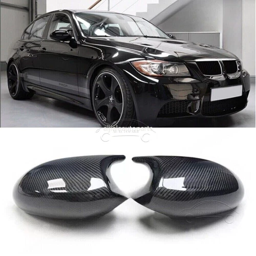 Real Carbon Fiber Side Mirror Cover Cap For BMW E90 E91 E92 E93 E81 E82 Pre-LCI