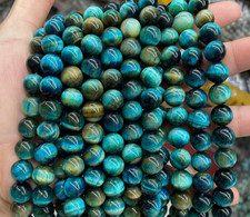 6/8/10/12mm Blue Tiger's Eye Round Gemstone Loose Beads 15''