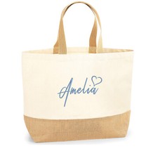 Personalised Embroidered Canvas Baby Bag, Beach Bag, Shopping Bag, Any Use Bag