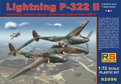 RS Models Lockheed Lightning P-322 II 1:72 Modellbausatz Neu & Versiegelt