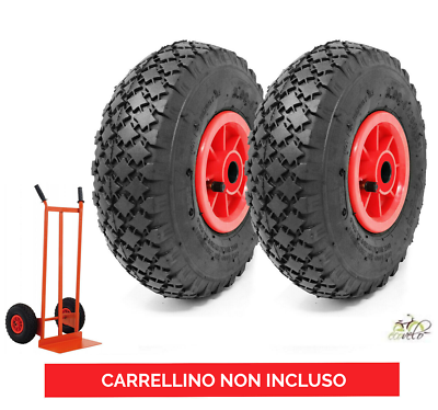 Ruote Per Carrello 3.00-4 Complete - Gomme E Cerchi, 260x85 Mm, Con Camere D'Aria Incluse