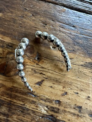 Georg Jensen Moonlight Grapes Sterling Silver Earrings Denmark Danish vtg 1760