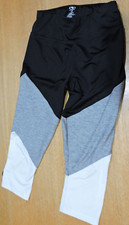 Athletic Works Leggings Black/gray/white Capri Women's SZ S poly/spandex