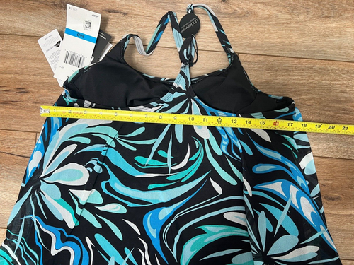 Women Black Multi Mesh Tankini COCO REEF Sz 36D Underwire MSRP $94 - Picture 10 of 13