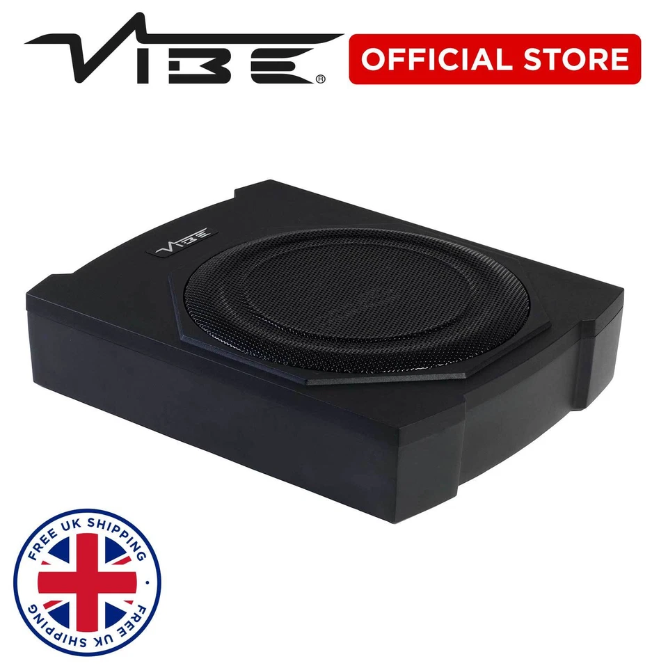 VIBE 10 INCH UNDERSEAT SUBWOOFER SLICK BASS SLIM POWERFUL 540 WATTS WITH CABLES - Image 2 of 4