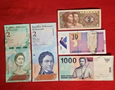 MIXED LOT 5 DIFFERENT WORLD PAPER MONEY BANKNOTES CURRENCY FOREIGN  UNC