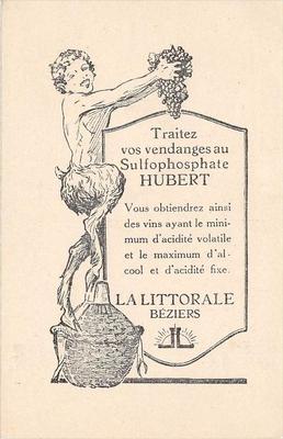 Old postcard 34 BEZIERS POSTCARD ADVERTISING SHORE OF THE COAST 53 ALLES PAUL RIQUET A BEZ