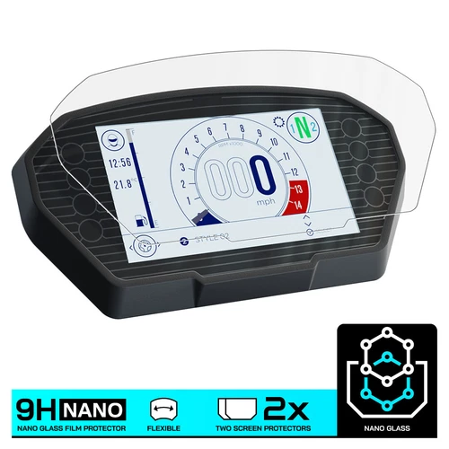 TRIUMPH DAYTONA MOTO 2 765  (2020+) NANO GLASS Dashboard Screen Protector x 2