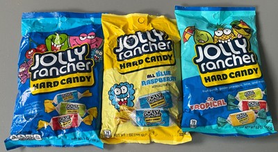 Jolly R's Hard Candy Tropical, Original & Blue Himbeere 198g 3 Beutel USA Import
