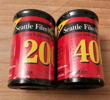 Vintage Seattle Filmworks 35mm Color Film 200  400 New Sealed Expired 2 Pack