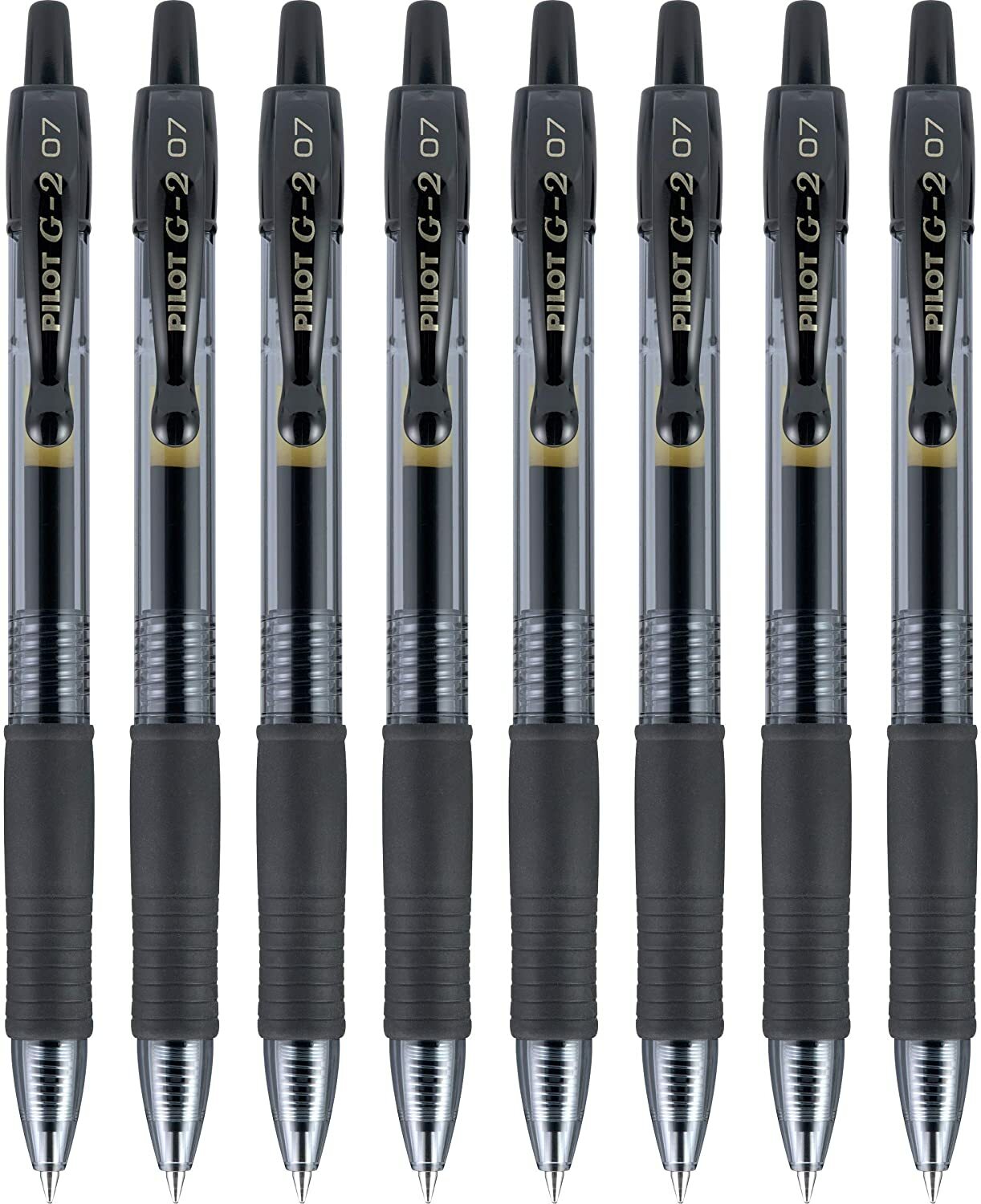 G2 Premium Refillable & Retractable Rolling Ball Gel Pens, Fine Point, Black, 8-