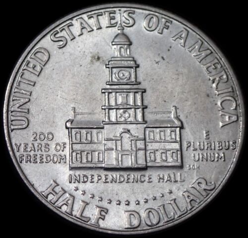 US Kennedy Half Dollar 1976 Denver Bicentennial 1776-1976 Coin WCA 7639 - Picture 1 of 3