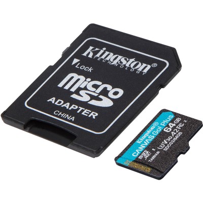 Kingston Canvas Go! Plus 64 GB microSDXC, Speicherkarte, schwarz