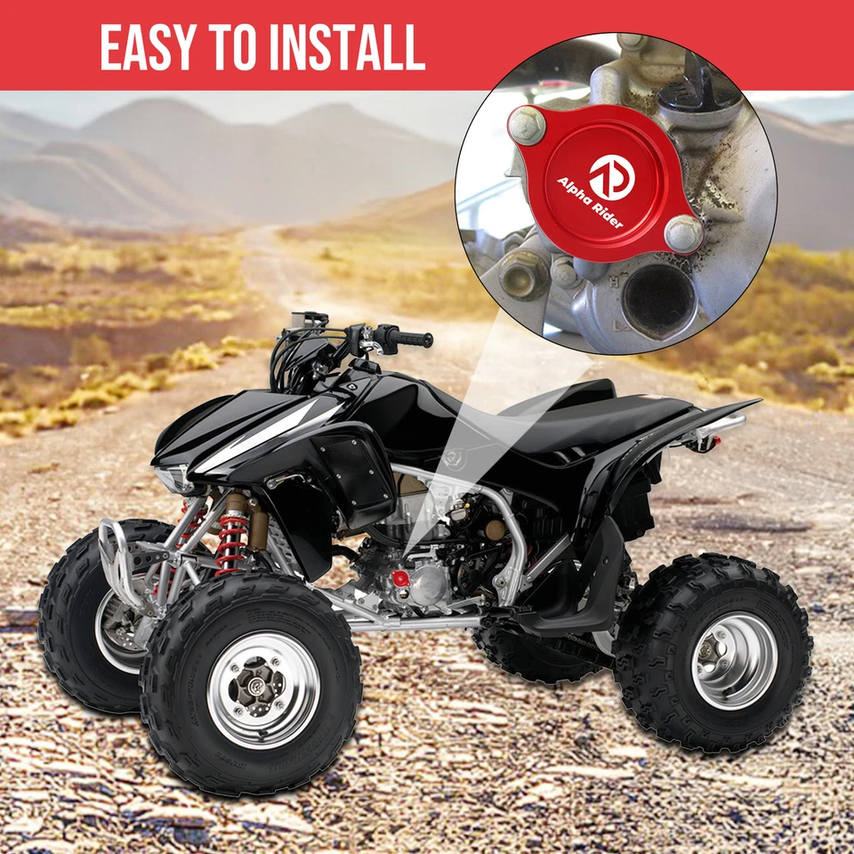 For HONDA TRX450R TRX450ER 06-14 CNC Oil Filter Cover Cap Anodized Aluminum Foto 3 de 4