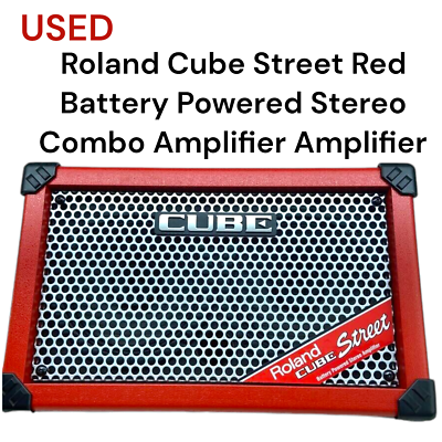 Roland Cube Street Red Battery Powered Stereo Combo Amplifier