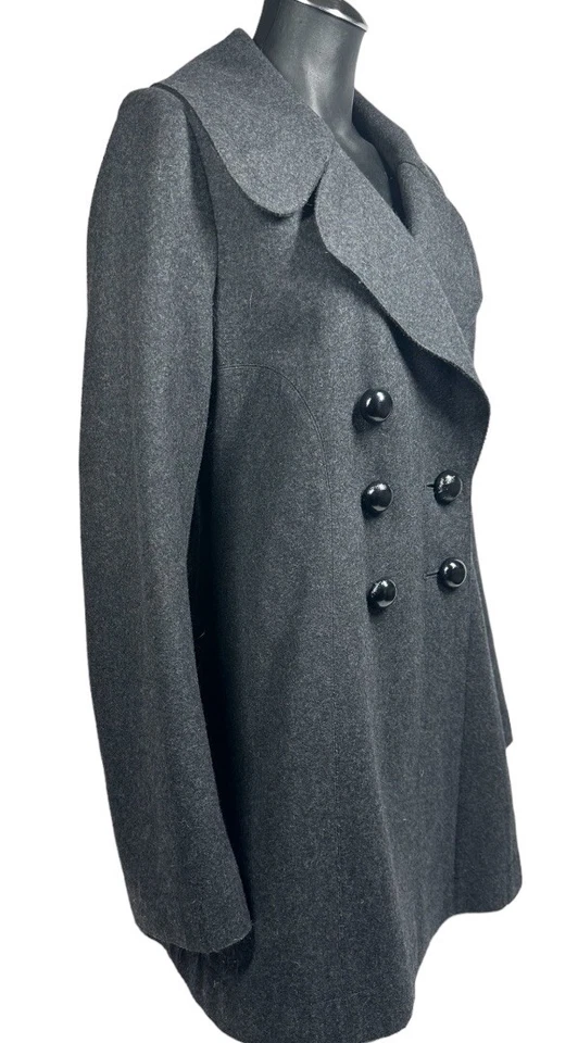 Abrigo Robert Rodriguez Doble Pecho Lana Guisante Gris Forrado R707J08 Talla Mediana? Foto 2 de 4