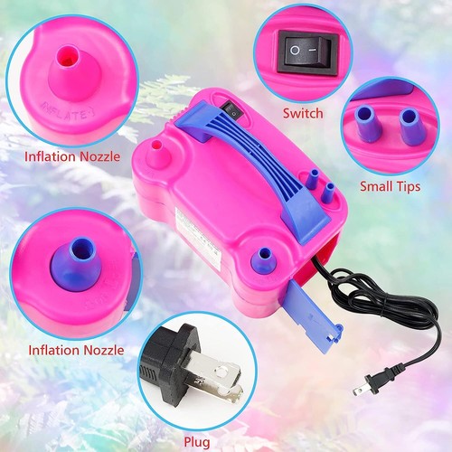 Electric Air Balloon Pump, Portable Dual Nozzle Electric Balloon Inflator 110V - Picture 5 of 9