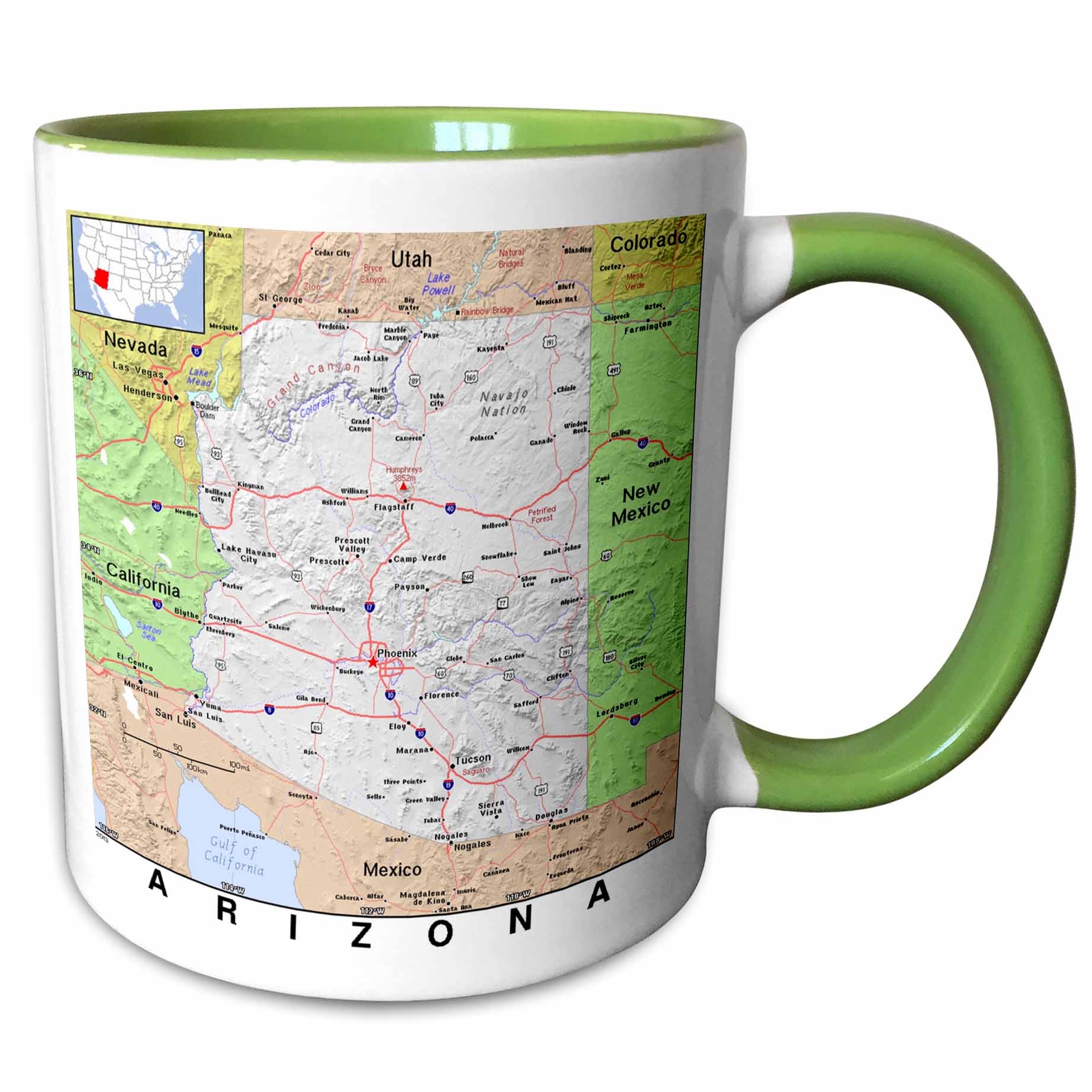 Idaho State Map Mouse Pad - 8x8 Inch Printed Rubber Mat | Machine Washable, Fade Resistant Design