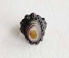 Vintage ARC Taxco Mexico Abalone Ring in Sterling Silver Size 8 5.67g