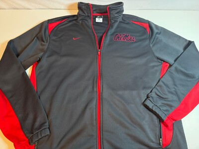Nike Dri-Fit Ole Miss Rebels Men's Large Full Zip Windbreaker
