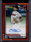 2024 Bowman Draft Braylon Doughty Chrome Auto Orange Refractor 1st Prospect #/25