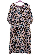 Emery Rose Womens Plus Size Pink V Neck Dress Size 5XL