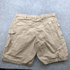 Carhartt Shorts Mens 42 Khaki Canvas Carpenter Work Utility Pockets Durable