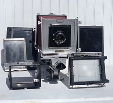 Graflex Graphic View 4x5 Large Format Camera w/ Lens Holders Tested Vintage