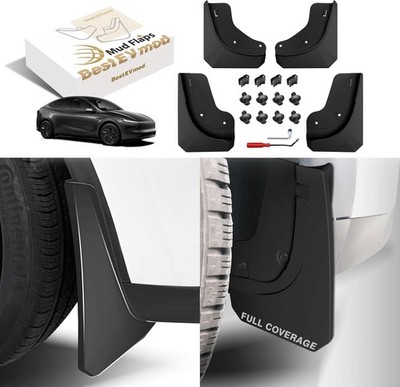 4 Pack Truck Mud Flaps for Tesla Model Y 2026 Splash Guards Full Coverage