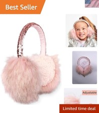 Earmuffs Girls Ear Muffs Sequins Kids Winter Warm Ear Covers in Plush and Fli...