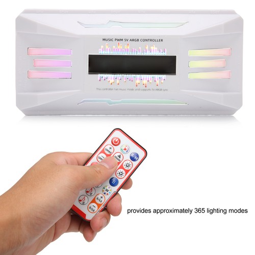 Pwm Fan Temperature Controller White Remote Control Support 8X4Pin 10X5V 3 AM - Afbeelding 3 van 24