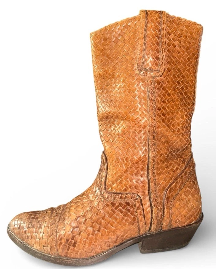 Bragano by Cole Haan Men’s 7.5 Women’s 9.5 Rare Woven Cowboy Boots Cowboy boots cole haan - Gem main image 4