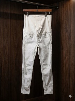  Maternity  H&M Mama White Ankle Pants Women s Regular Size 10