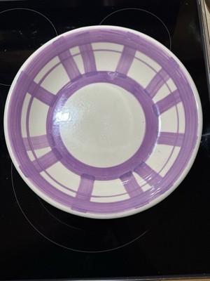Hand Painted Purple VTG Unmarked 12  Porcelain Dish