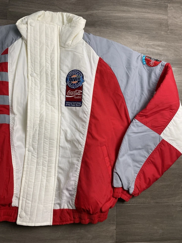 Anheuser 1994 Super Bowl XXVIII Georgia Dome Atlanta Coca Cola Classic Jacket L - Image 3 of 4