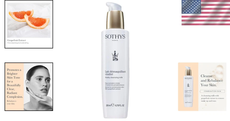 Нежное ежедневное очищающее средство для лица с грейпфрутом для нормальной и комбинированной кожи - 8 унций - Изображение 2 из 4