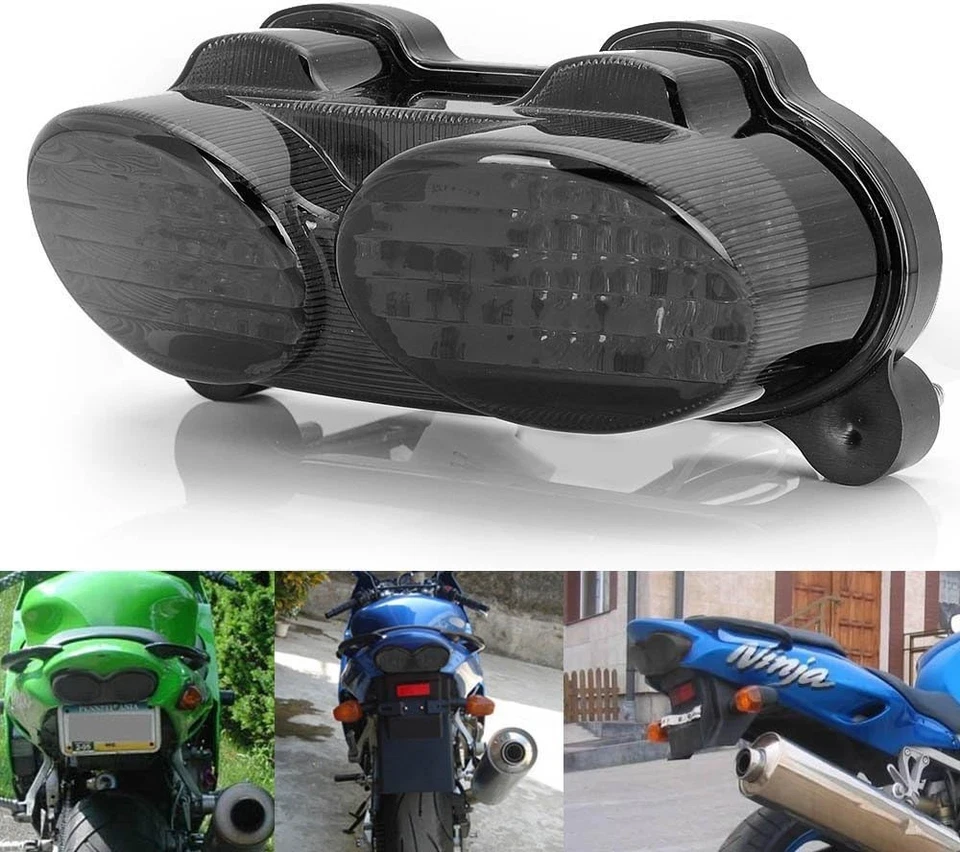 烟雾 LED 后尾灯适用于川崎 ZR7S ZX6R ZX9R 摩托车 — 第 4/4 张图片