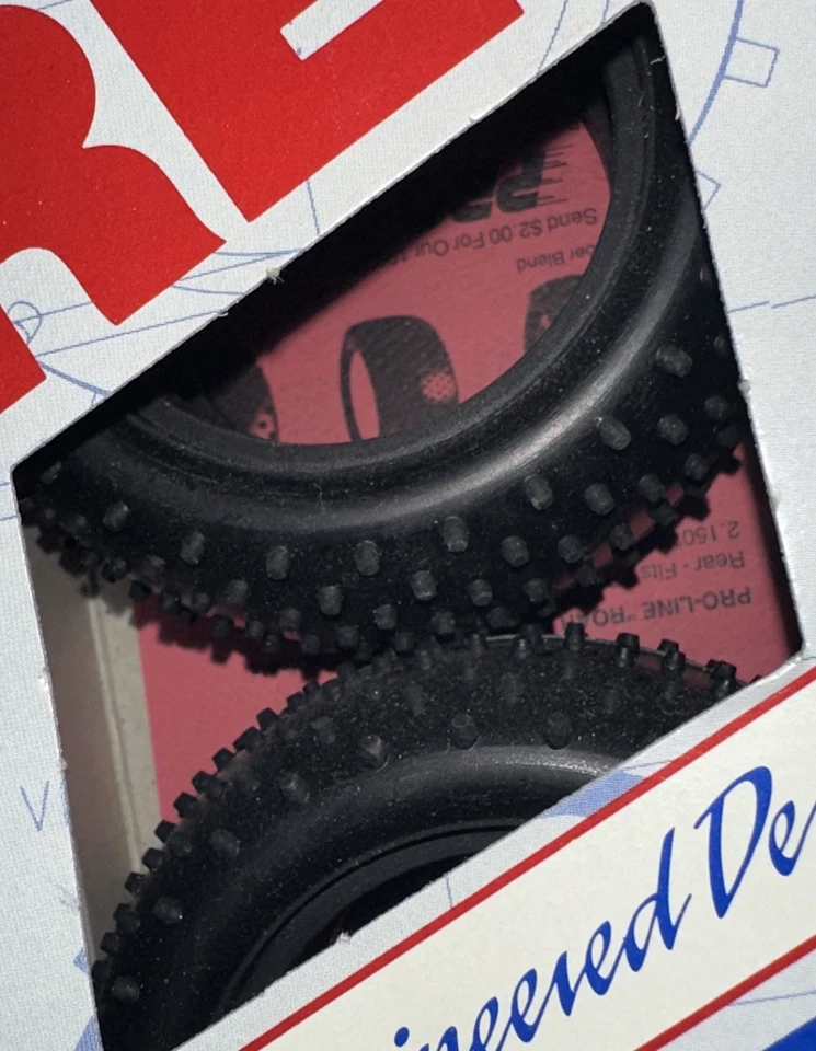 Pro-Line RED Rear Tires Pro 80 #7080 RC10 JrX2 Kyosho W/ 2.0” Diameter Wheels RC - Image 2 of 4