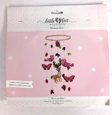 DIY Nursery Crib Mobile Craft Kit ''Wild and Free'', Little Feet Boutique