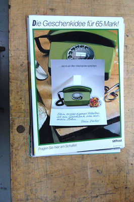 Plakat Post Telefon grün als Geschenk 1986 Original DIN A2 TOP!
