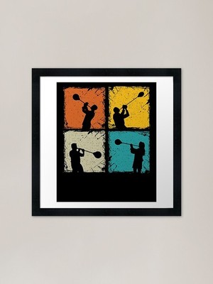 Glasbläserei Retro Quadrate Glaswo gerahmtes Wandbild Poster Leinwanddruck Bild