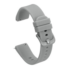 Silicone Watch Bands 18mm Quick Release Watch Strap with Buckle, Gray
