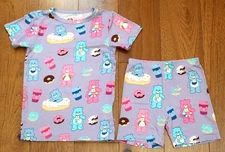 Birdie Bean CARE BEARS PAJAMAS Girls 4 Bamboo PJs Retro Classic Breakfast