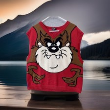 Warner Brothers Studio Store Taz Tazmanian Devil Sweater Vest Men s Sz XL