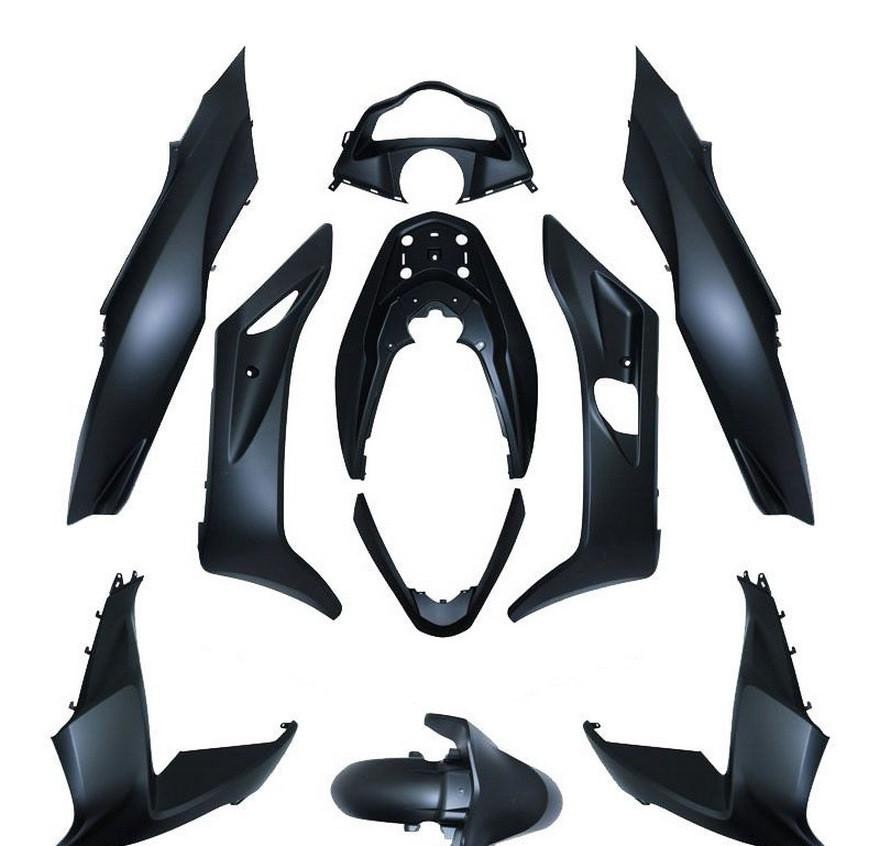 Kit carrosserie complet noir mat haut de gamme pour maxiscooter Honda PCX
