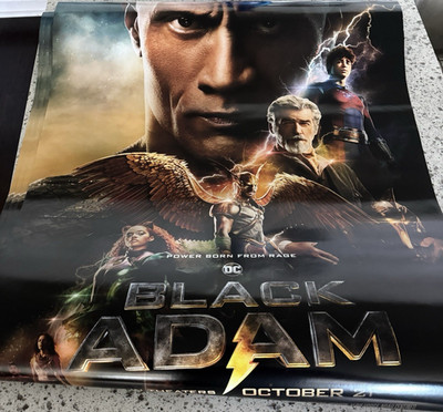Black Adam Original Movie Industry Poster  October 21 US Release Double Sided