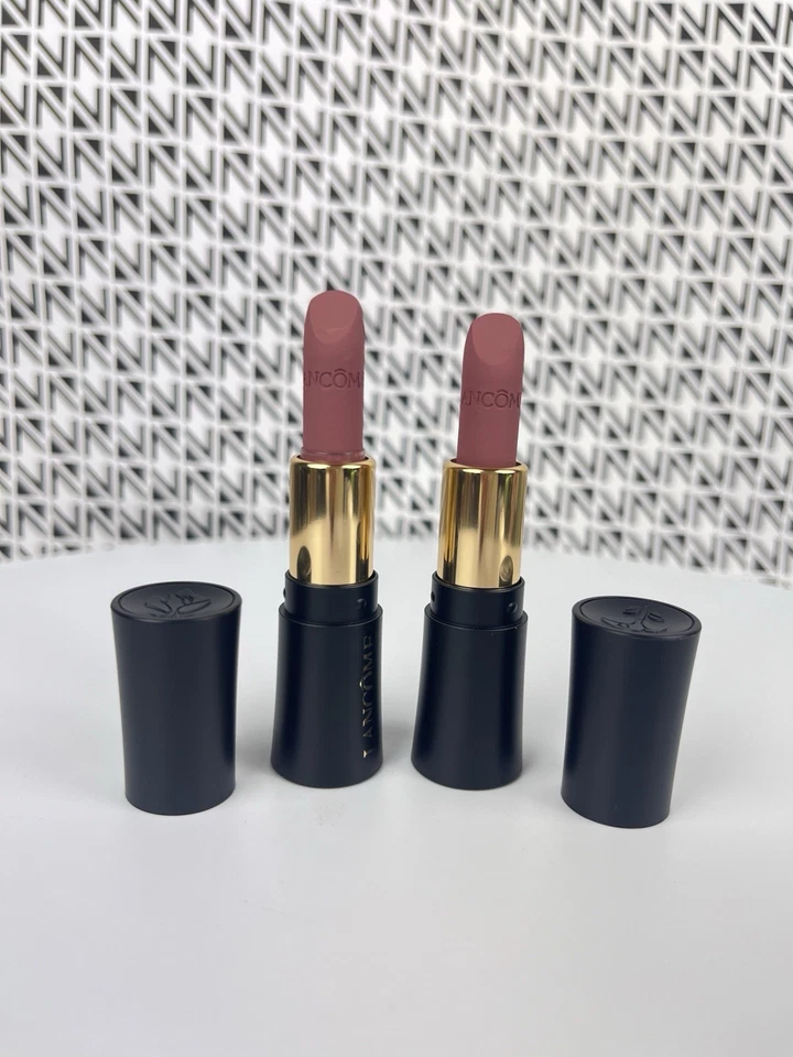 2 x LANCOME 2025 L'ABSOLU ROUGE DRAMA MATE LABIO 321 Rosemania tamaño de viaje Foto 2 de 3