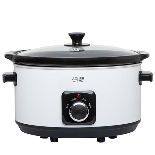 Adler AD 6413W slow cooker 5.8 L 290 W White, Black