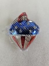2003 Waterford Holiday Heirlooms Stars  Stripes Patriotic Flag Heart Ornament