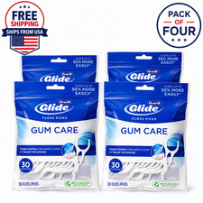 Oral-B Glide Gum Care Floss Picks 4 Pack 30 Count Each Tension Control 120 Total